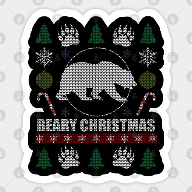 Gay Bear Beary Christmas Sticker by Sleazoid